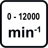 Макс. обороти без натоварване диапазон (min-1)