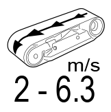 Скорост на шкурката на празен ход (m/s)