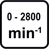 Макс. обороти без натоварване диапазон (min-1)