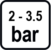 Работно налягане диапазон (bar)