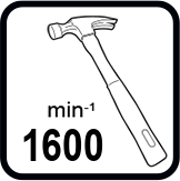 Макс. честота на ударите диапазон (min-1)