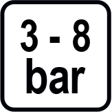 Работно налягане диапазон (bar)