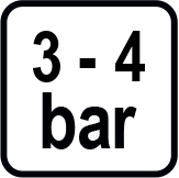 Работно налягане диапазон (bar)