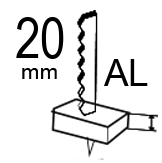 Капацитет на рязане в алуминий (mm)