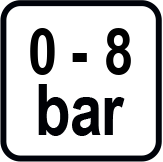 Работно налягане диапазон (bar)