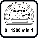 Макс. обороти без натоварване диапазон (min-1)
