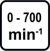 Макс. обороти без натоварване диапазон (min-1)