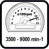 Макс. обороти без натоварване диапазон (min-1)