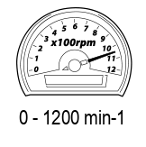 Макс. обороти без натоварване диапазон (min-1)