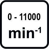 Макс. обороти без натоварване диапазон (min-1)