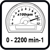 Макс. обороти без натоварване диапазон (min-1)