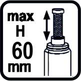 Макс. ход на винта (mm)