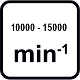 Макс. обороти без натоварване диапазон (min-1)