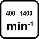 Макс. обороти без натоварване диапазон (min-1)