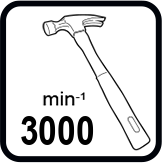 Макс. честота на ударите диапазон (min-1)