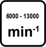 Макс. обороти без натоварване диапазон (min-1)