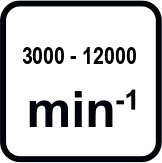 Макс. обороти без натоварване диапазон (min-1)