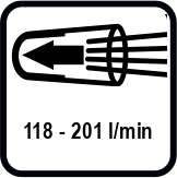 Макс. дебит диапазон (l/min)