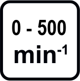 Макс. обороти без натоварване диапазон (min-1)