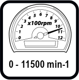 Макс. обороти без натоварване диапазон (min-1)