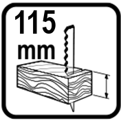 Adancime maxima de taiere in lemn (mm)