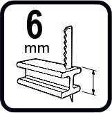 Дълбочина на рязане - стомана (mm)