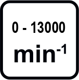 Макс. обороти без натоварване диапазон (min-1)