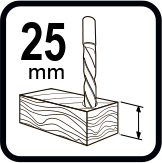 Макс. отвор при пробиване в дърво (mm)