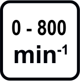 Макс. обороти без натоварване диапазон (min-1)