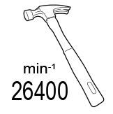 Макс. честота на ударите диапазон (min-1)