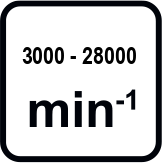 Макс. обороти без натоварване диапазон (min-1)