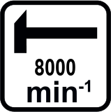 Макс. честота на ударите диапазон (min-1)