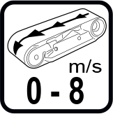 Скорост на шкурката на празен ход (m/s)