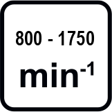 Макс. обороти без натоварване диапазон (min-1)